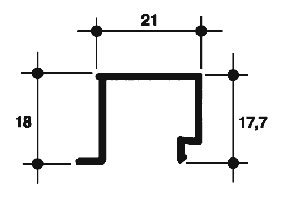 Алюминиевый профиль балконного остекления штапик белый 6 м 400-33 (167)