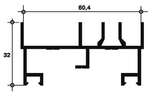 640-03 Рама боковая, бел.(5,2 м)