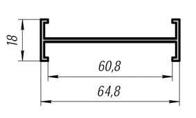 640-36 Соединитель рам, бел. (6,0м)