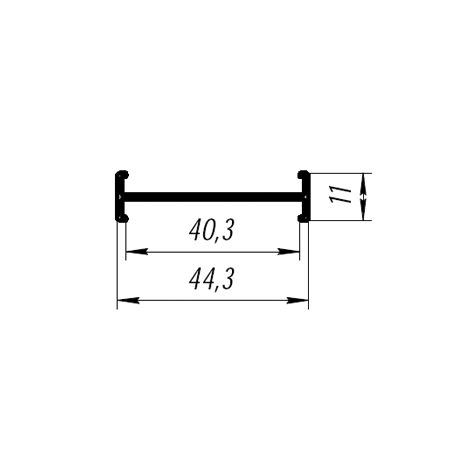 Фото 400-08 Соединитель рам 40х40, бел.(6.0 м) Алюминиевый профиль для балконов 1