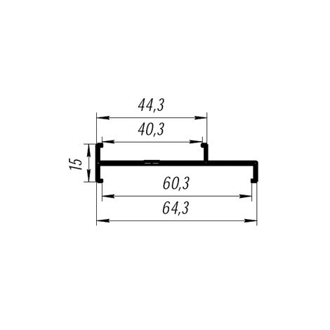 Фото 400-09 Соединитель рам,60x40 комплан. бел.(6,0 м) Алюминиевый профиль для балконов 1