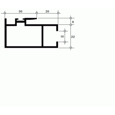 Фото 640-11 М Створка центральная, бел.(5,2 м) Алюминиевый профиль для балконов 1