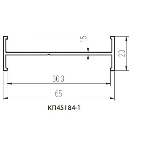 Фото 640-36 Соединитель рам, бел.(6,0 м) Алюминиевый профиль для балконов 1