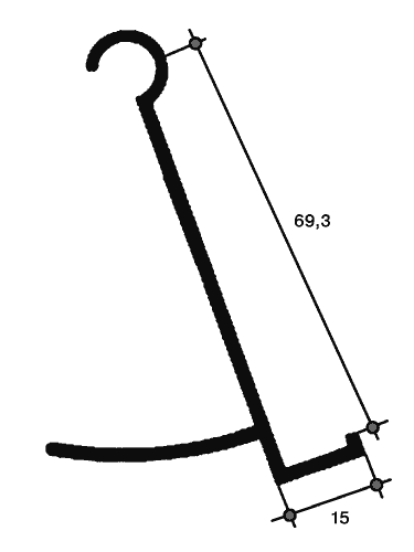 640-34 Угол соединительный, бел.(6,0 м)