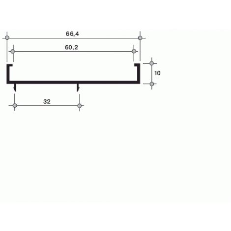 Фото 400-09 Соединитель рам  60x40 комплан. бел. (6.0 м) Алюминиевый профиль для балконов 1