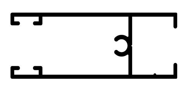 640-12 Створка горизонтальная, бел.(4,3 м)