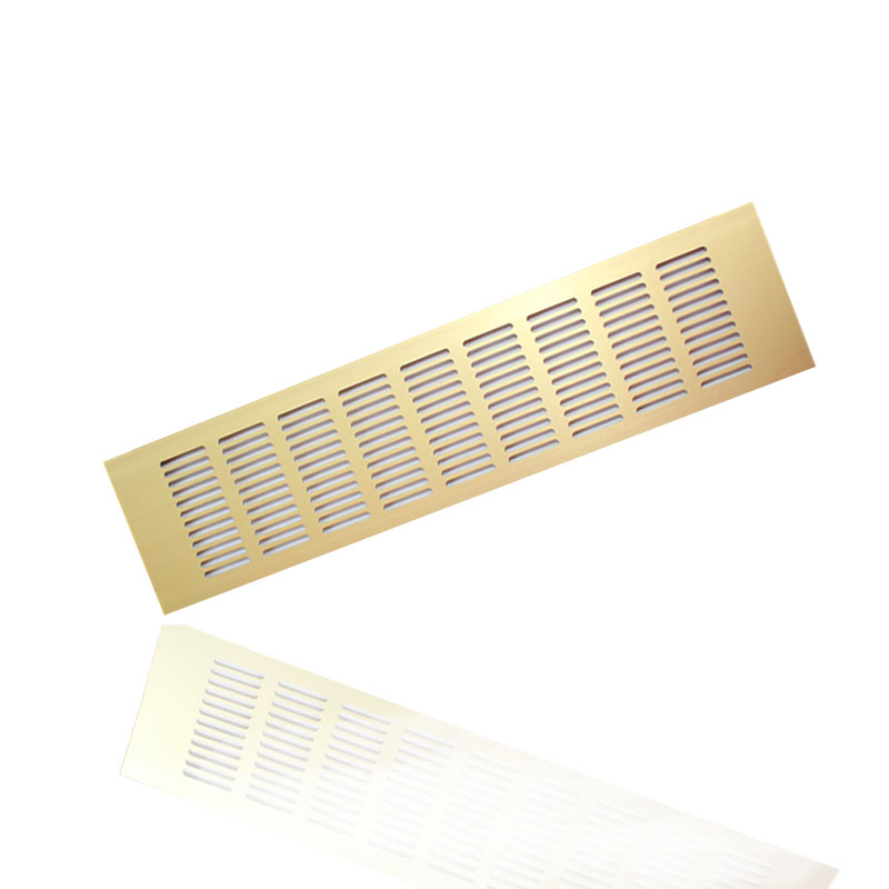 Вентиляционная решетка алюминиевая 80х500 золото Europlast RA850G