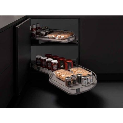 Фото Бутылочница для кухни выдвижная Uniko для угловых баз для фасадов 450мм универсальный Бутылочницы для кухни 2