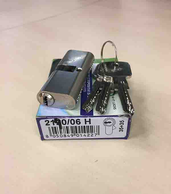 Фото Личинка замка двери 35х35 ключ-ключ овальная Omec HI-FI Locks Цилиндровые механизмы 