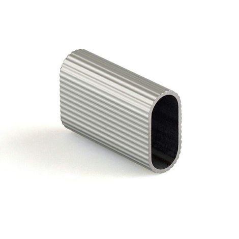 Фото Штанга овальная для вешалок, алюминиевая рифленая 30x15мм L=3000 мм толщина=1.3мм серебро Наполнение для шкафов купе 1