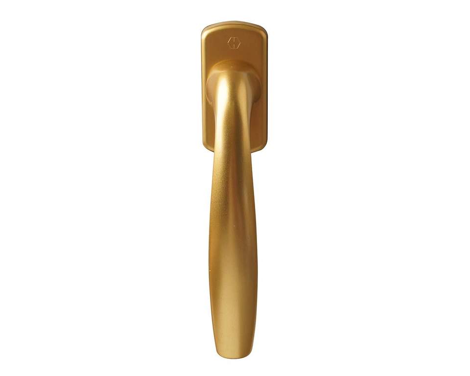 Ручка для окон золото матовое HOPPE NEW YORK Secustik штифт vario fit 32-42 мм 45° винты М5х45-50