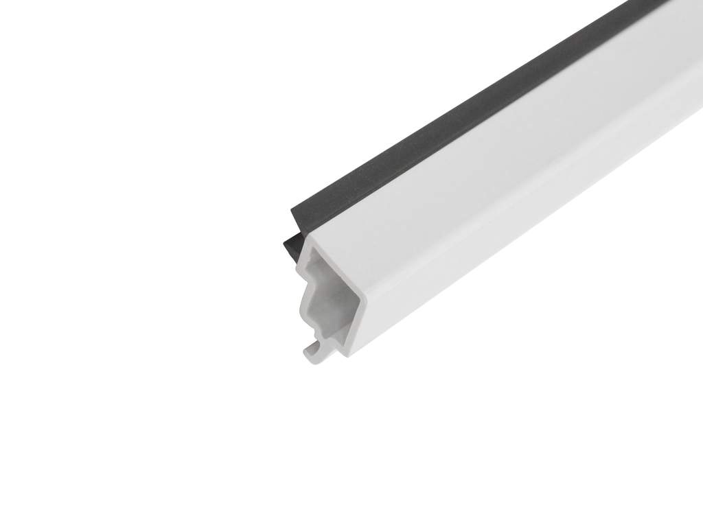 Штапик пластиковый ПВХ белый 14.5 мм Rehau стеклопакет 24-32 мм 6м чёрный уплотнитель тип А001 60мм/70мм