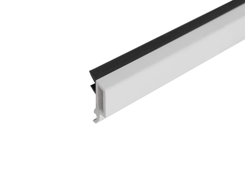 Штапик пластиковый ПВХ белый 6.5 мм Rehau стеклопакет 32-40 мм 6м чёрный уплотнитель тип А001 60мм/70мм