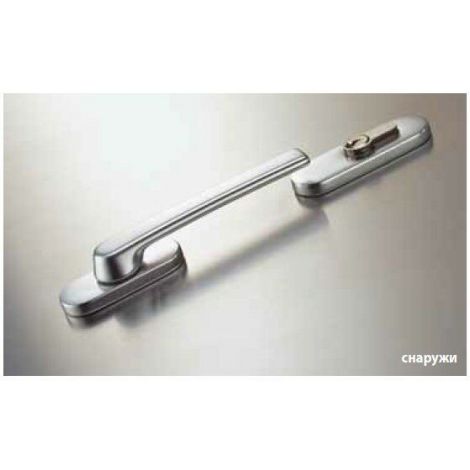 Фото Гарнитур нажимной балконный Rotoline R 01.1 серебро 58mm-30мм 228390 Дверные ручки 1