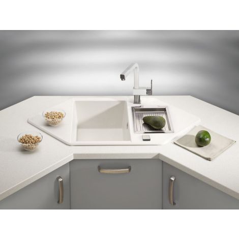 Фото Угловая мойка для кухни Alveus Cubo 80 algranit карбон 952x500x195мм + сифон Мойки для кухни 3