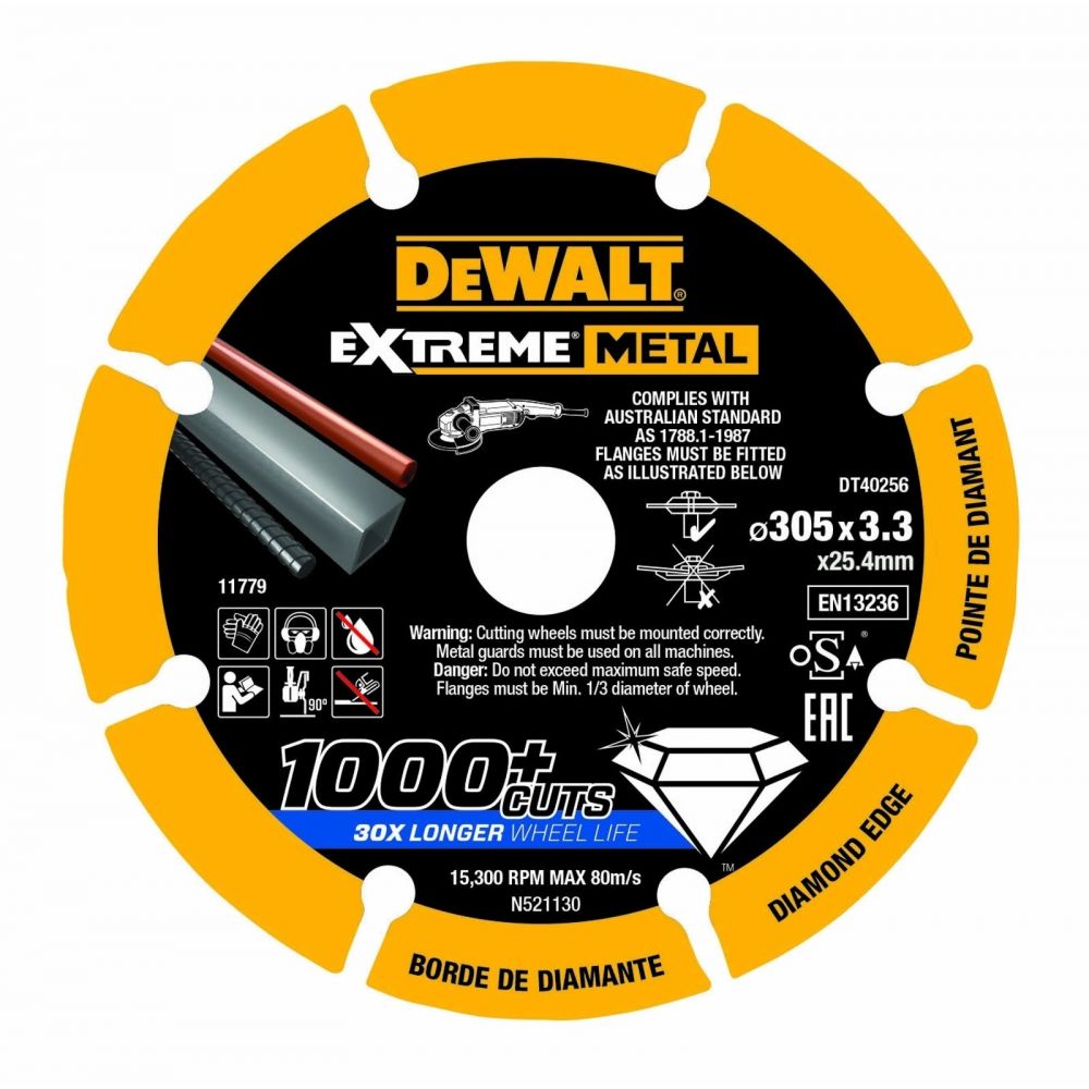 Алмазный диск отрезной по металлу 305x25.4 DEWALT DT40256-QZ
