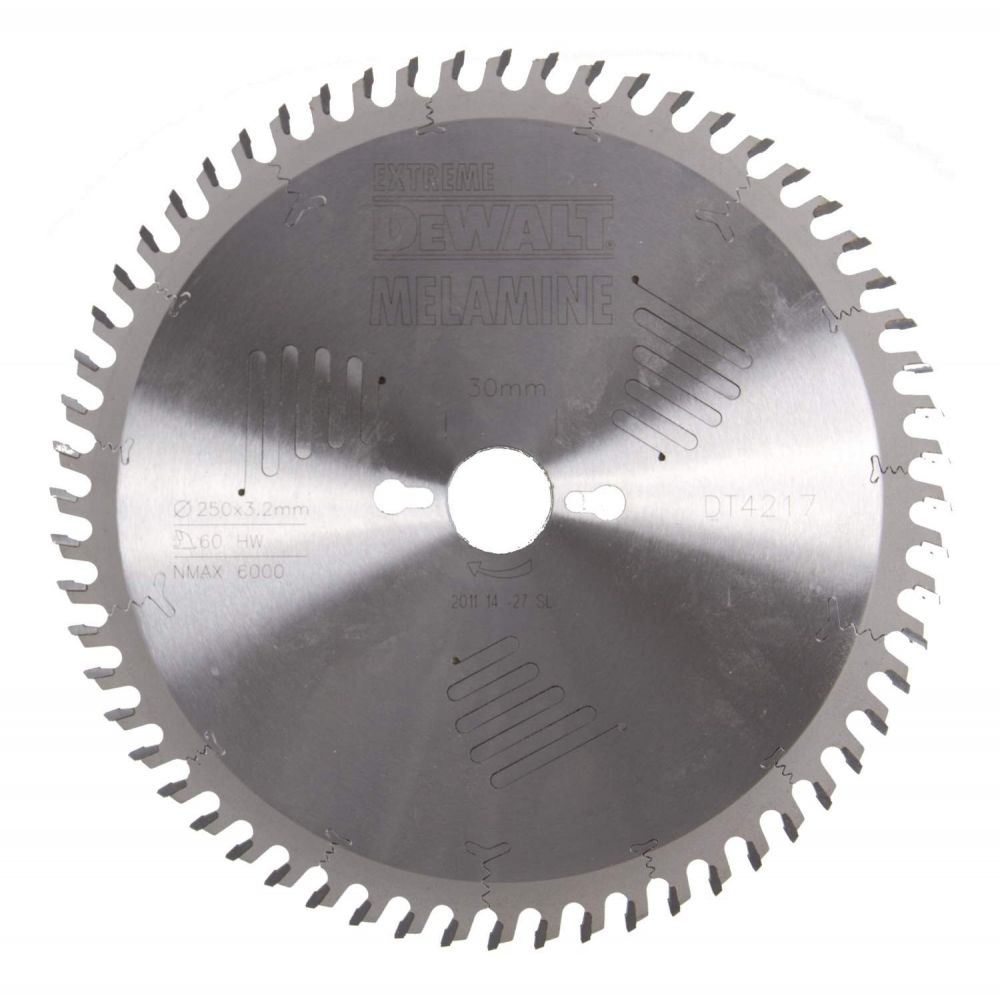 Пильный диск DEWALT EXTREME DT4217, по ламинату 250/30, 60 HZ 10°