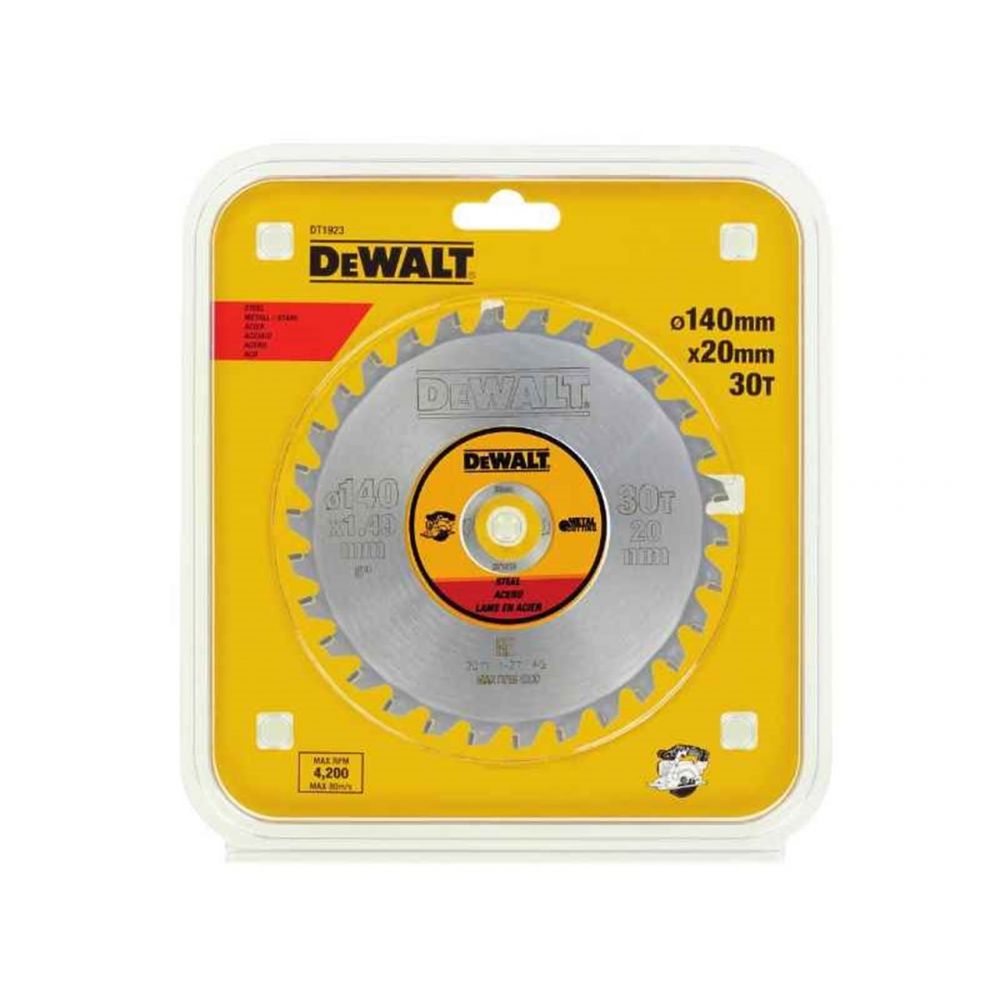 Пильный диск DEWALT DT1923, по стали 140/20 30 TCG 1.5°