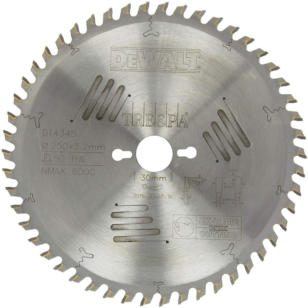 Пильный диск DEWALT EXTREME DT4345, 250/30, 2.2/3.0 50 HG10°
