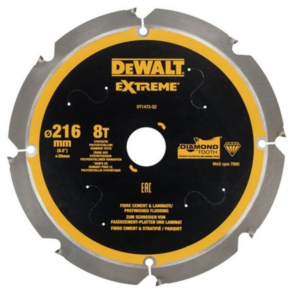 Пильный диск DEWALT DT1473 по фиброцементу 216x30 мм x8T