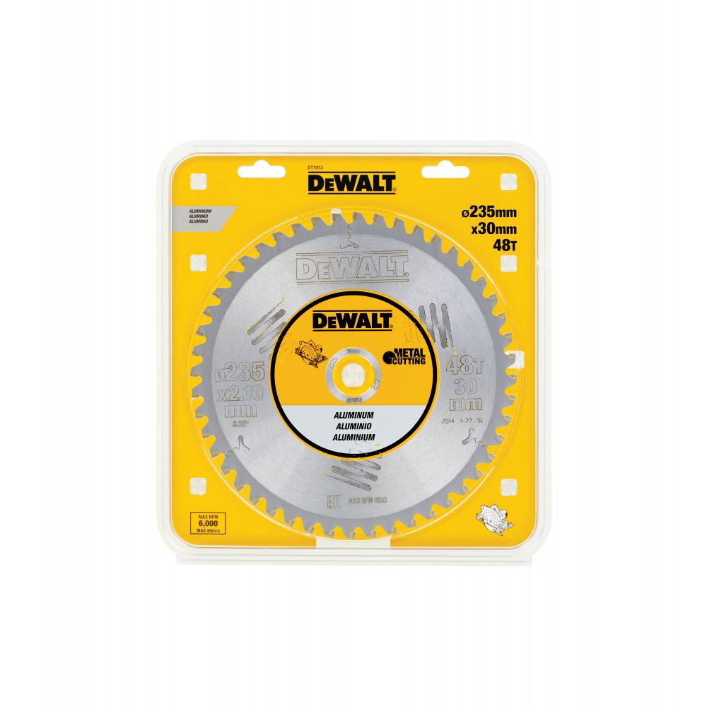 Пильный диск DEWALT EXTREME DT1913, по алюминию 235/30 48 TCG -5°
