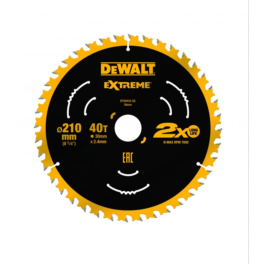 Пильный диск DEWALT DT20433, EXTREME  210/30, 40T ATB7