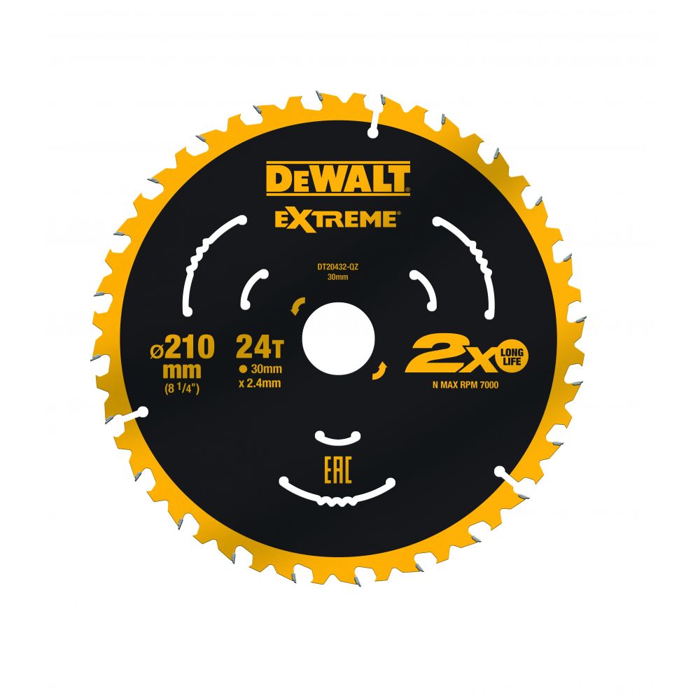 Пильный диск DEWALT DT20432, EXTREME 210/30, 24T ATB7