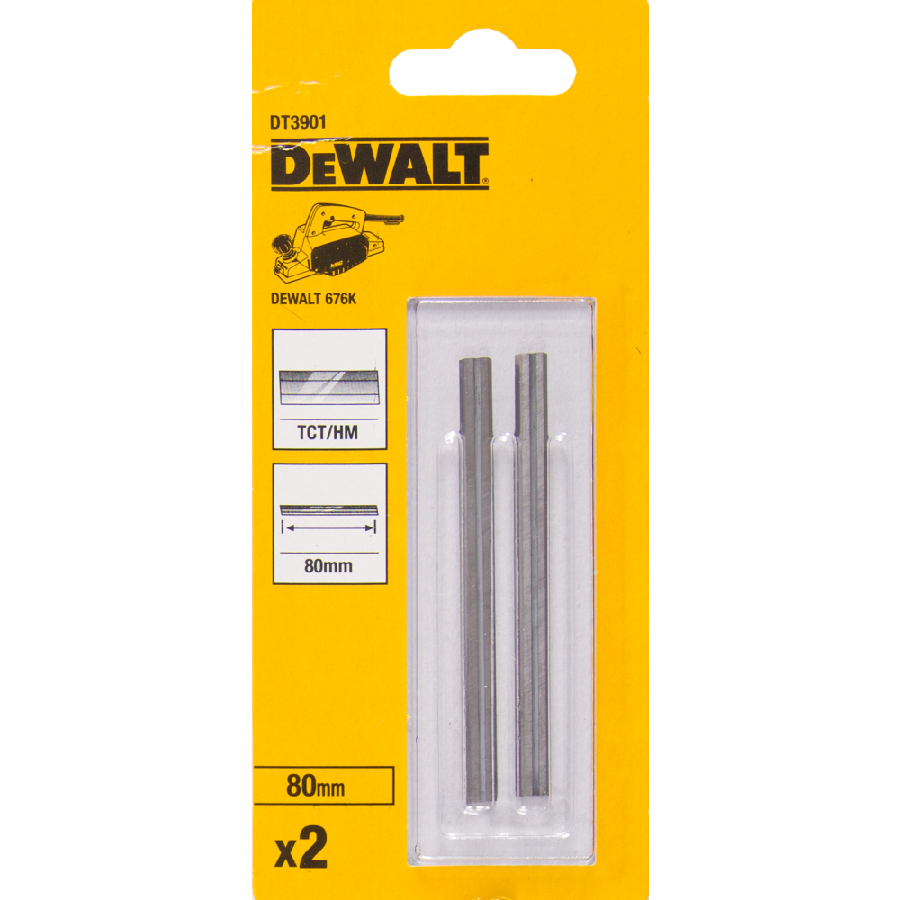 Ножи для электрорубанков DEWALT DT3901, TCT, 80 мм, 1 пара