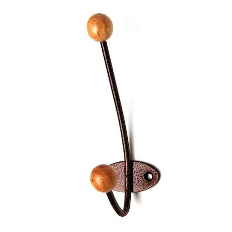 Фото Крючок-вешалка с дерев шариком КВД-2 (медн.антик) Крючки 1