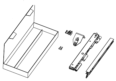 Комплект механизма дистанционного открывания фрамуги для трапециевидного окна FL 190, белый