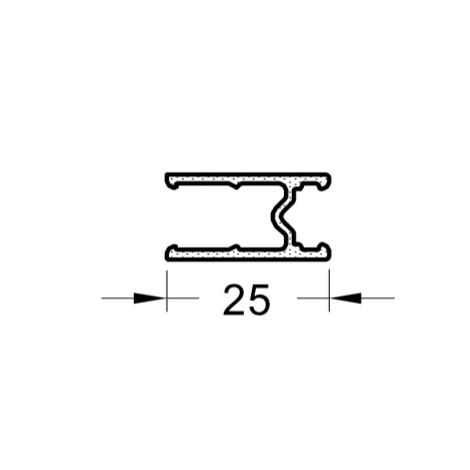 Фото Профиль ПВХ термоизолятор стойки для заполнения до 18мм 6м Алюминиевый профиль для окон 1