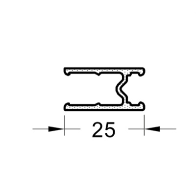 Профиль ПВХ термоизолятор стойки для заполнения до 18мм 6м