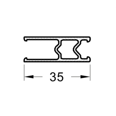 Профиль ПВХ термоизолятор стойки для заполнения 20-28мм 6м