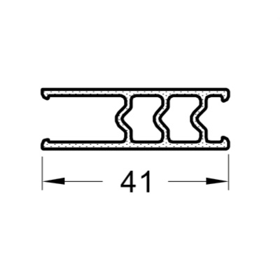 Профиль ПВХ термоизолятор стойки для заполнения 26-34мм 6м