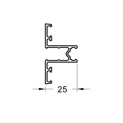 Профиль ПВХ термоизолятор ригеля для заполнения до 18мм 6м