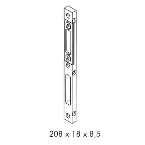 Фото Ответная планка для деревянных дверей с наплавом, универсальная KFV 19.512.V оцинкованная 3355916 Ответные планки 6