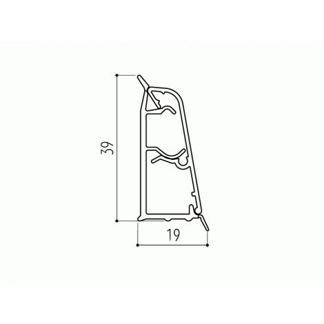 Фото Плинтус для столешницы кухонный бежевый гранит, 39*19 мм, L=4000 мм ALPHALUX Плинтус для столешницы 2