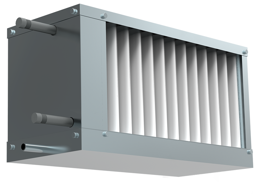 Водяной охладитель для прямоугольных каналов WHR-W 500*250-3