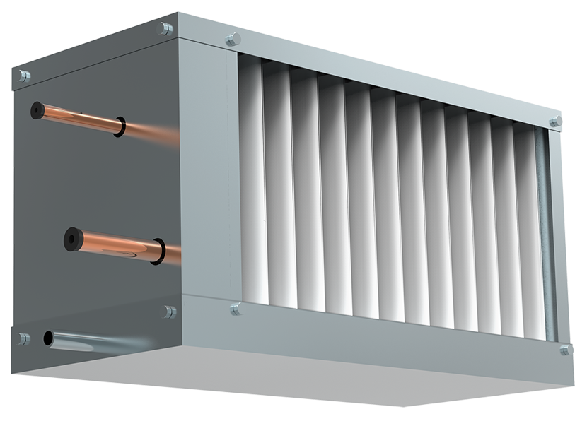 Фреоновый охладитель для прямоугольных каналов WHR-R 600*300-3