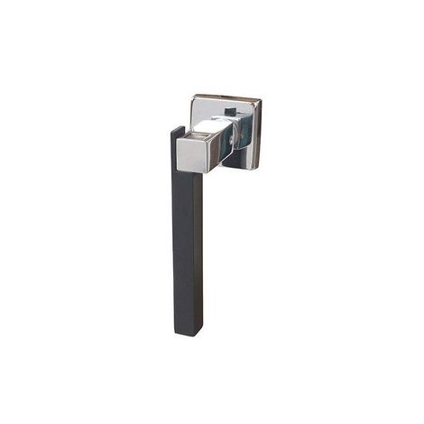 Фото Ручка дверная дизайнерская с квадратной накладкой хром полированный/черный окрашенный Дверные ручки 4