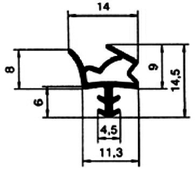 Уплотнитель контурный для межкомнатных дверей DEVENTER, ТЭП, белый RAL 9016